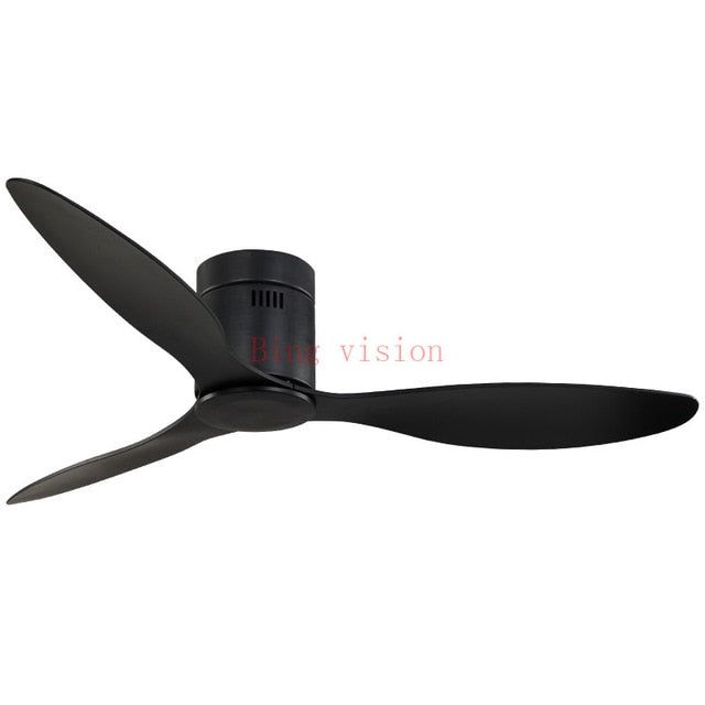 American Industrial Vintage Ceiling Fan without Lights with Remote Control Ventilador De Techo 220V Bedroom 52Inch Ceiling Fan