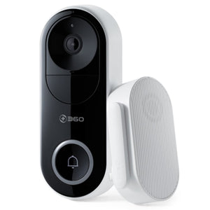 360 D819 1080P Smart Video Doorbell AI Face Recognition IR WiFi Video Intercom Cloud Recording Alarm Wireless Security Camera