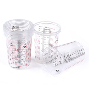 10pcs 600ml Mixing Pots Paint Mixing Calibrated Cup For Accurate Mixing of Paint and Liquids Plastic Paint Mixing Cups