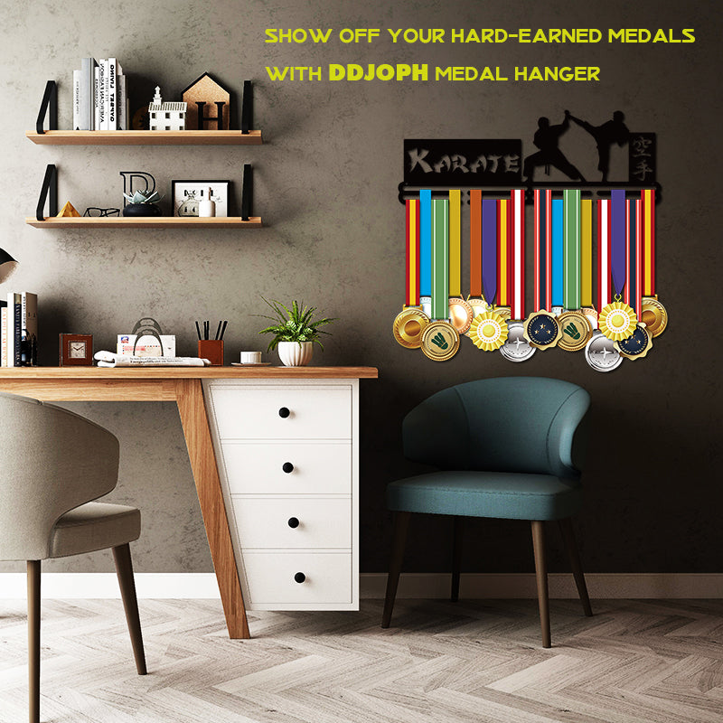 DDJOPH Karate medal hanger Medal display rack Sport medal hanger Karate medal holder 46cm L hold 36+medals