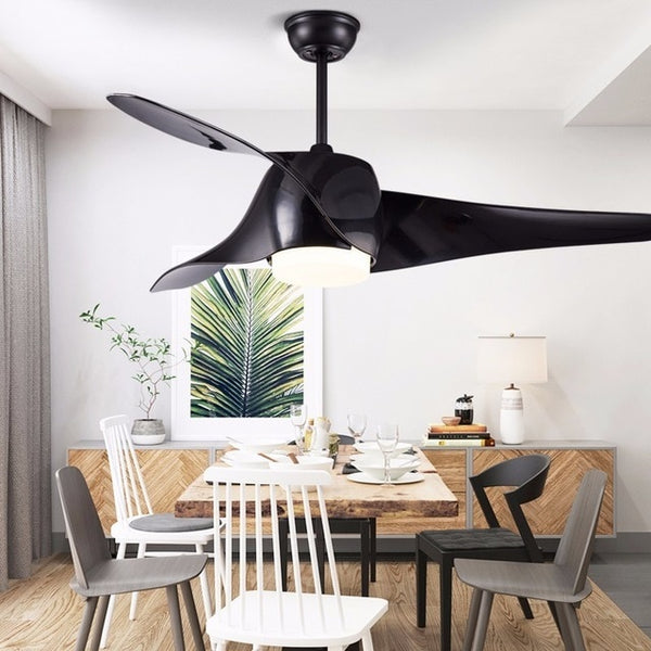 SOVE Brown Vintage Ceiling Fan With Lights Remote Control Ventilador De Techo 220 Volt Bedroom Ceiling Light Fan Lamp LED Bulbs