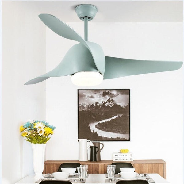 SOVE Brown Vintage Ceiling Fan With Lights Remote Control Ventilador De Techo 220 Volt Bedroom Ceiling Light Fan Lamp LED Bulbs